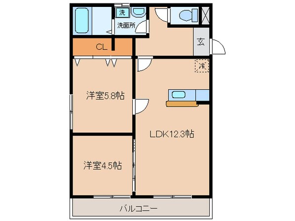 吉浜駅 徒歩9分 2階の物件間取画像